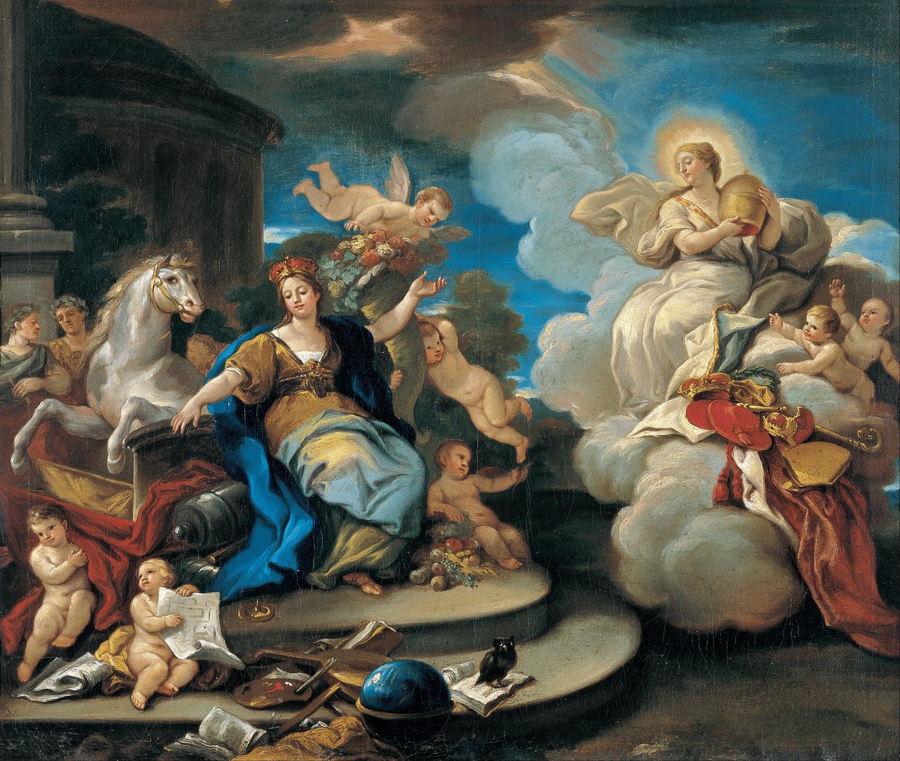Série čtyř částí světa. Evropa od Luca Giordano