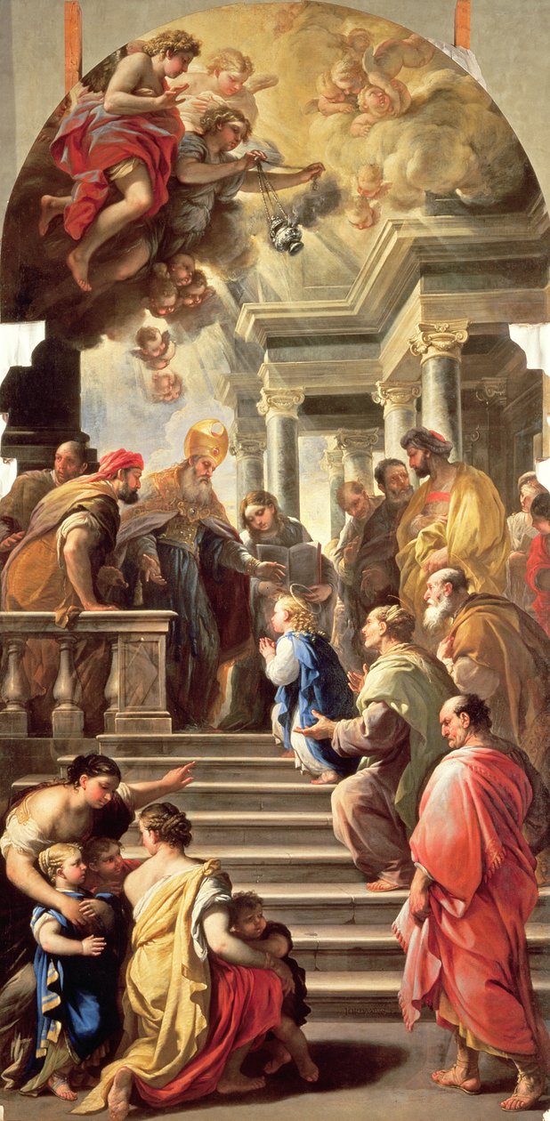 Uvedení Panny Marie do chrámu od Luca Giordano