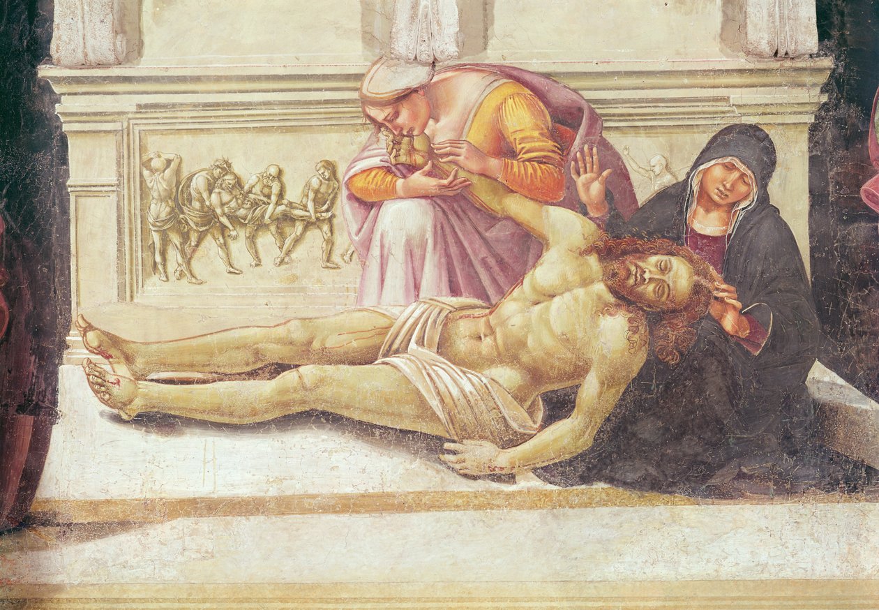 Detail sestupu z kříže, z kaple Madonna di San Brizio, 1499-1504 od Luca Signorelli