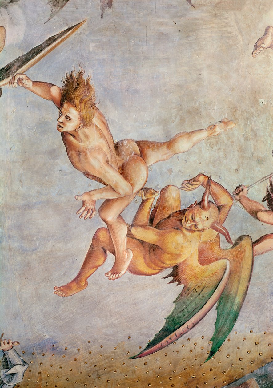 Detail posledního soudu, z kaple Madonna di San Brizio, 1499-1504 od Luca Signorelli