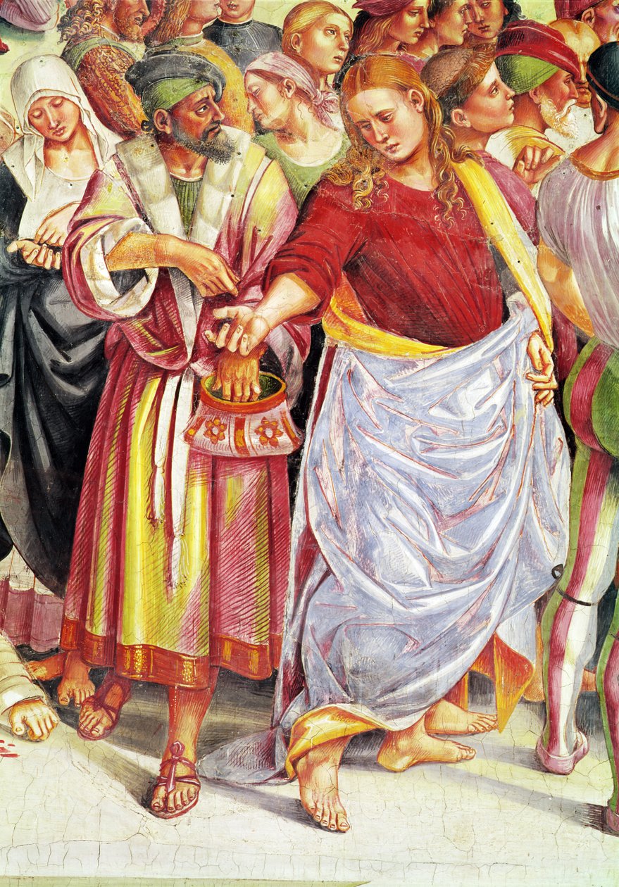 Detail kázání Antikrista, z kaple Madonna di San Brizio, 1499-1504 (detail 79359) od Luca Signorelli