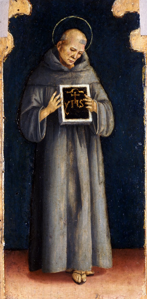 Sv. Bernard ze Sieny, kolem 1515-20 (tempera na topolovém dřevě) od Luca Signorelli