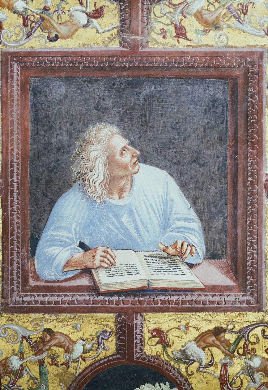 Básník Virgil (70-19 př.nl) detail z cyklu Poslední soud v kapli San Brixio, 1499-1504 od Luca Signorelli