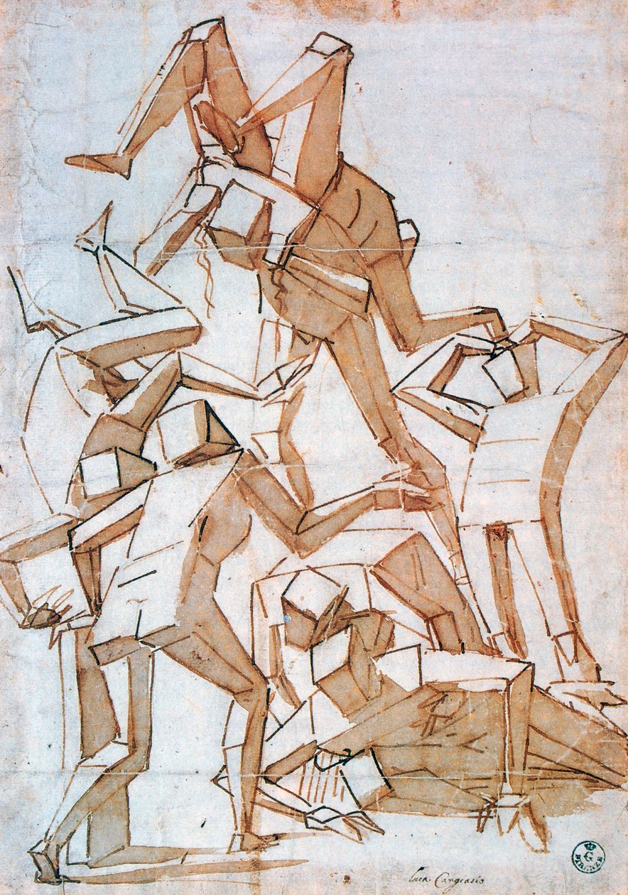 Bojové figury, 1527-1585 od Luca Cambiaso