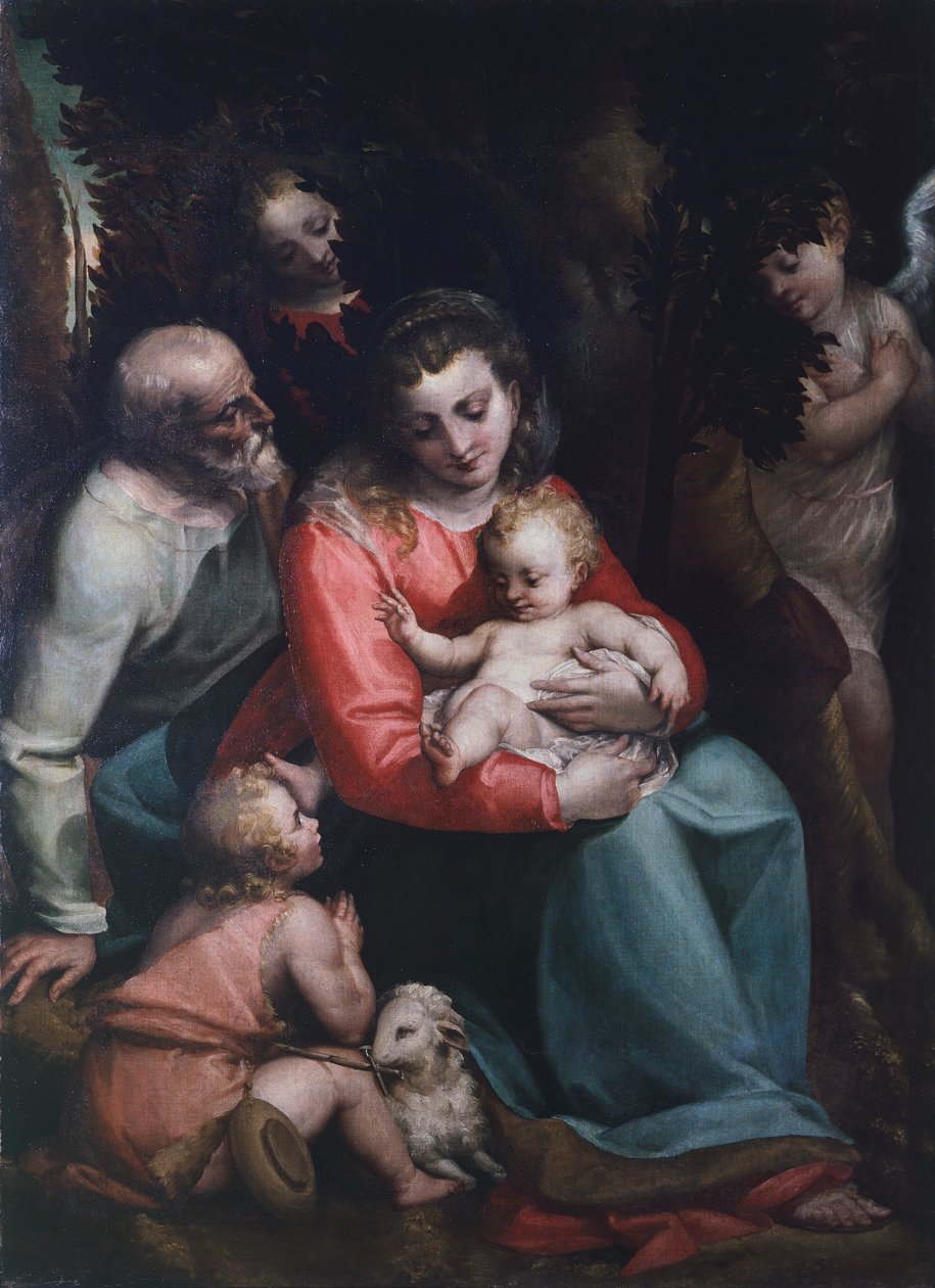 Madonna s dítětem a svatými, Luca Cambiaso (1527-1585) od Luca Cambiaso