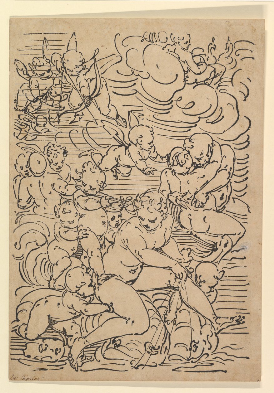 Triumph of Amphitrite, ca. 1550-1580. od Luca Cambiaso
