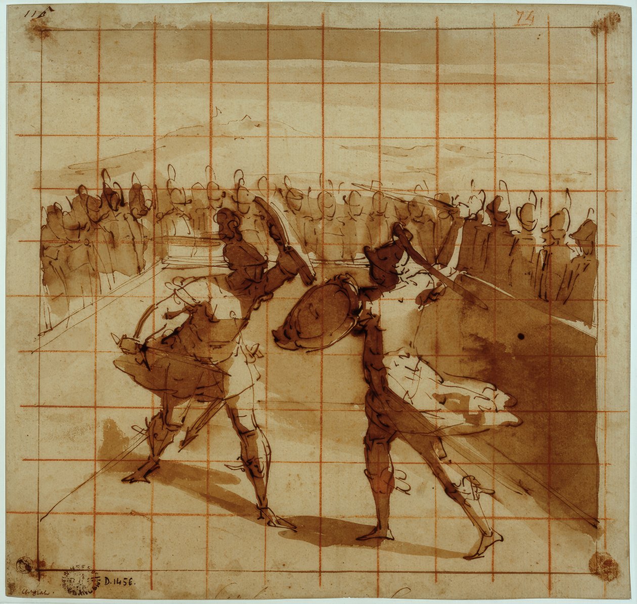 Aeneas versus Turnus od Luca Cambiaso