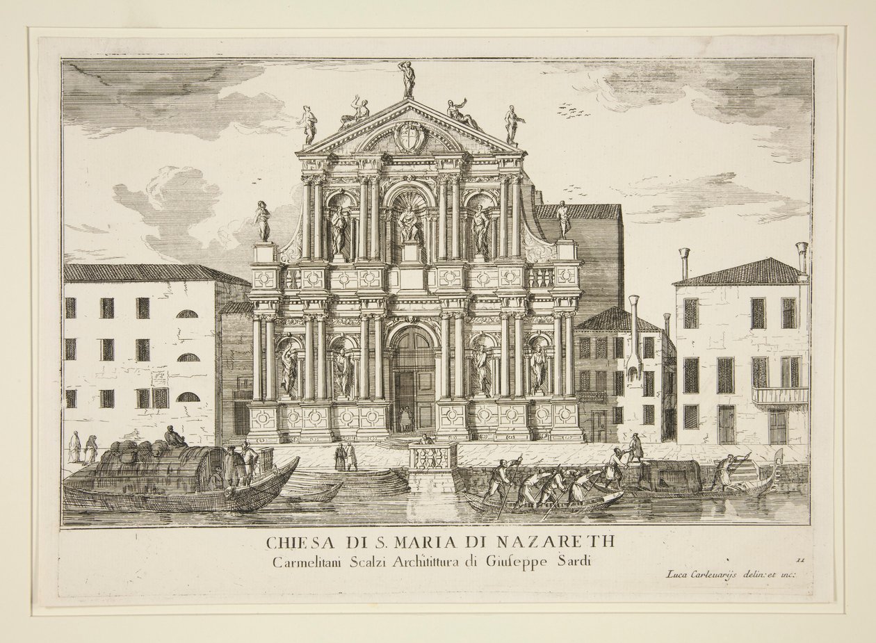 Kostel Santa Maria di Nazareth od od Luca Carlevarijs