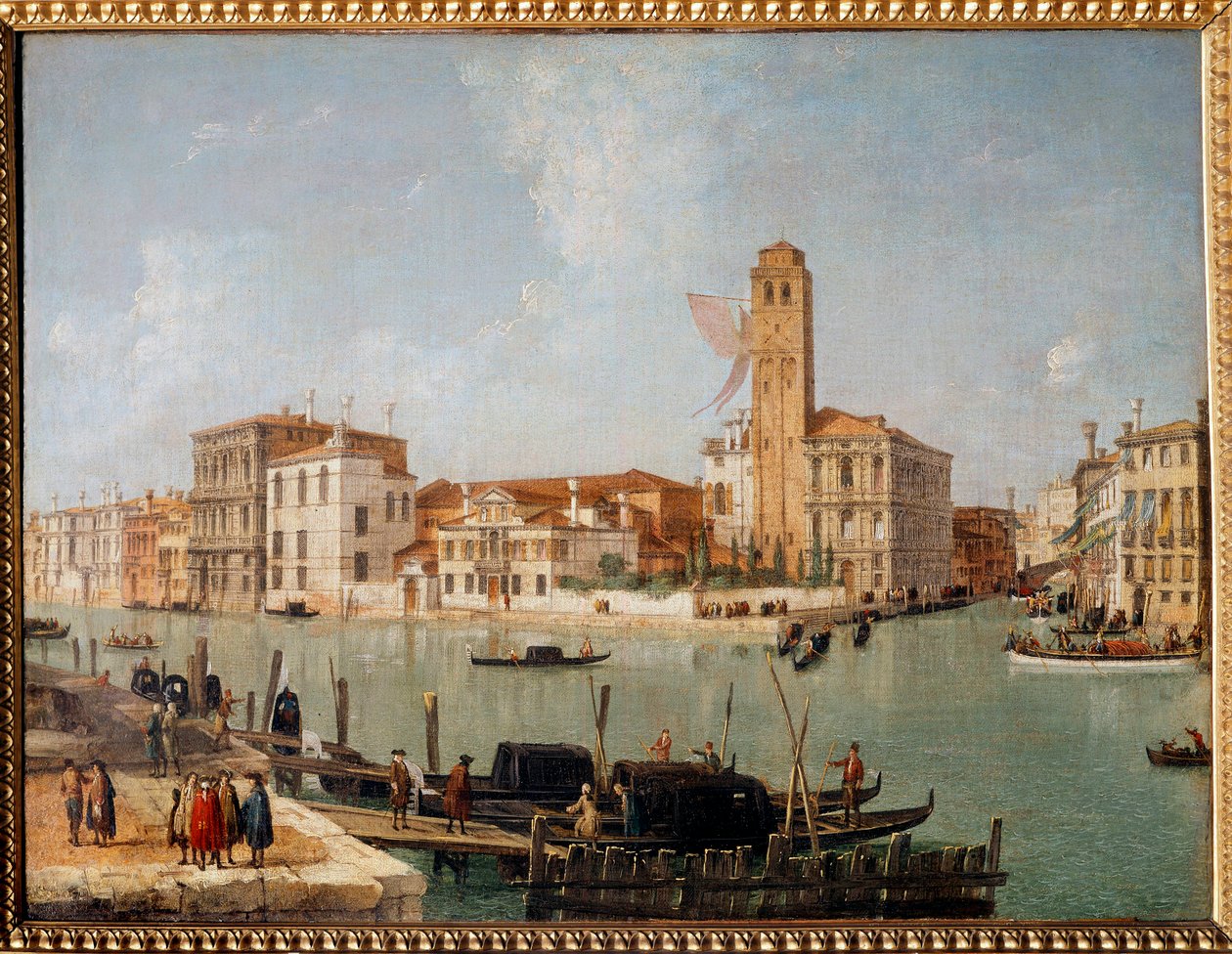 Canal Grande v Benátkách Malba Lucy Carnevarise (1663-1730) Remeš z 18. století, Muzeum výtvarných umění od Luca Carlevaris