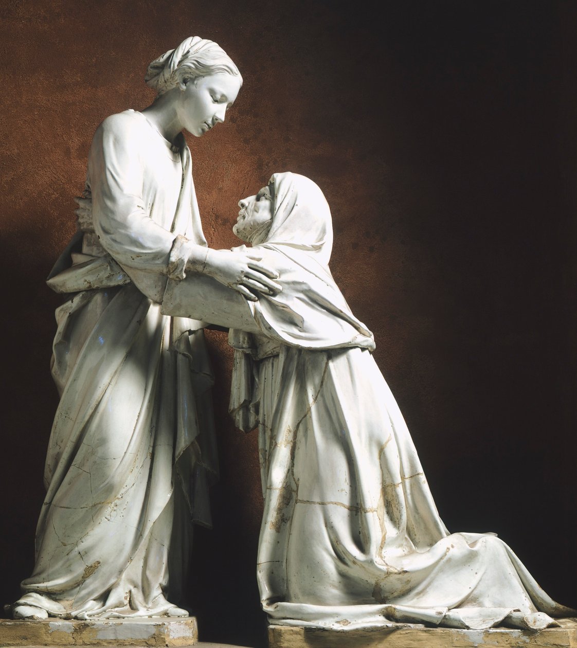 Itálie, Pistoia, kostel San Giovanni Fuor Civitas, Navštívení, Luca della Robbia (cca 1400-1482) od Luca Della Robbia
