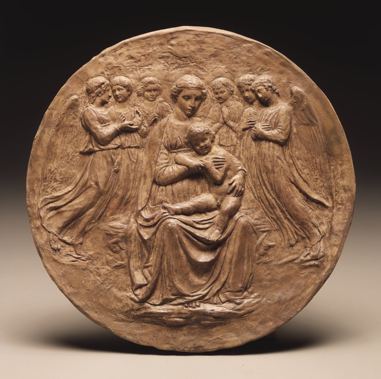 Madonna a dítě se šesti anděly, kolem roku 1860 od Luca Della Robbia