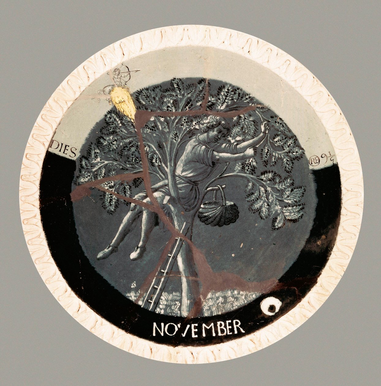 Měsíc listopad, terakota od Luca della Robbia, kolem 1450-56 od Luca Della Robbia