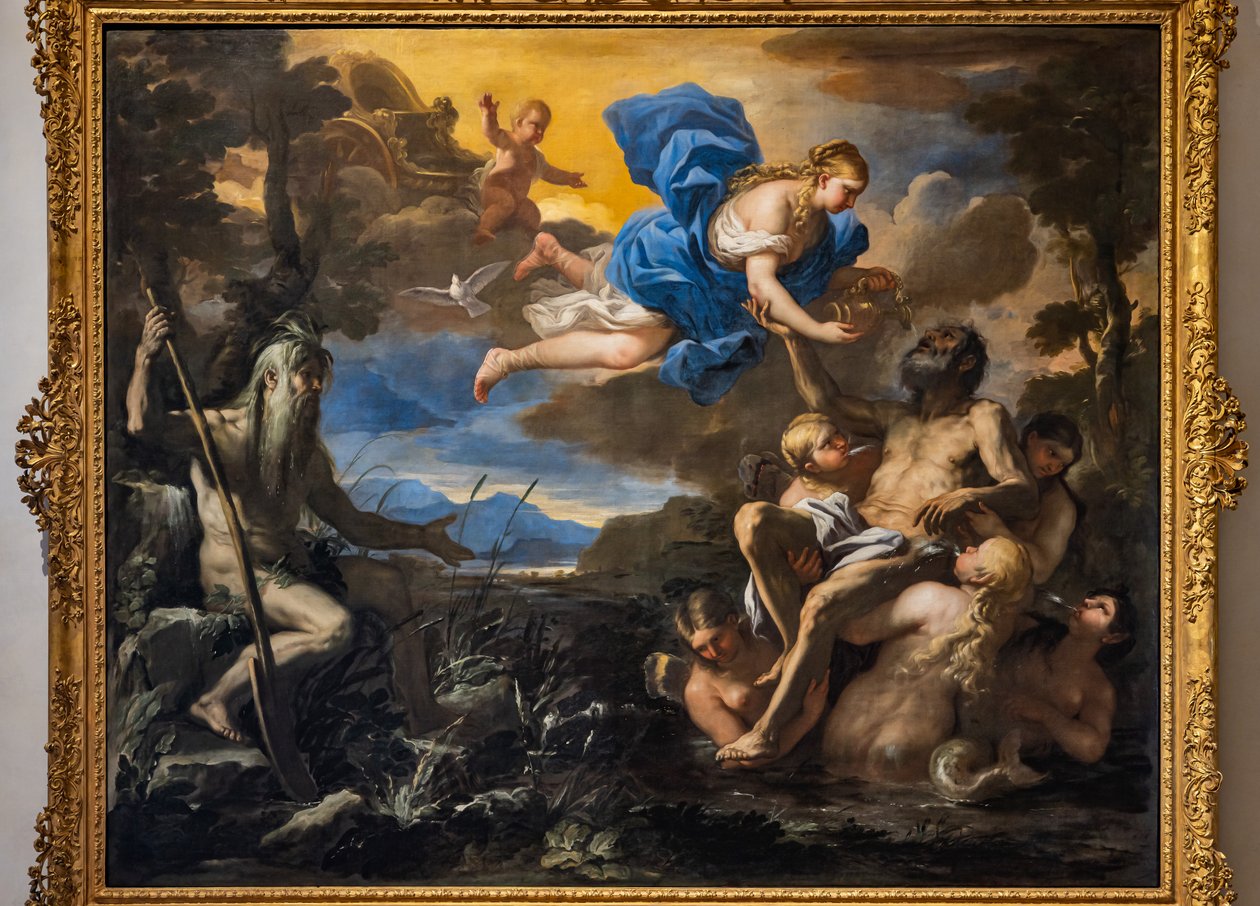 Aeneas nesmrtelný Venuší, druhá polovina 17. století (olej na plátně) od Luca Giordano