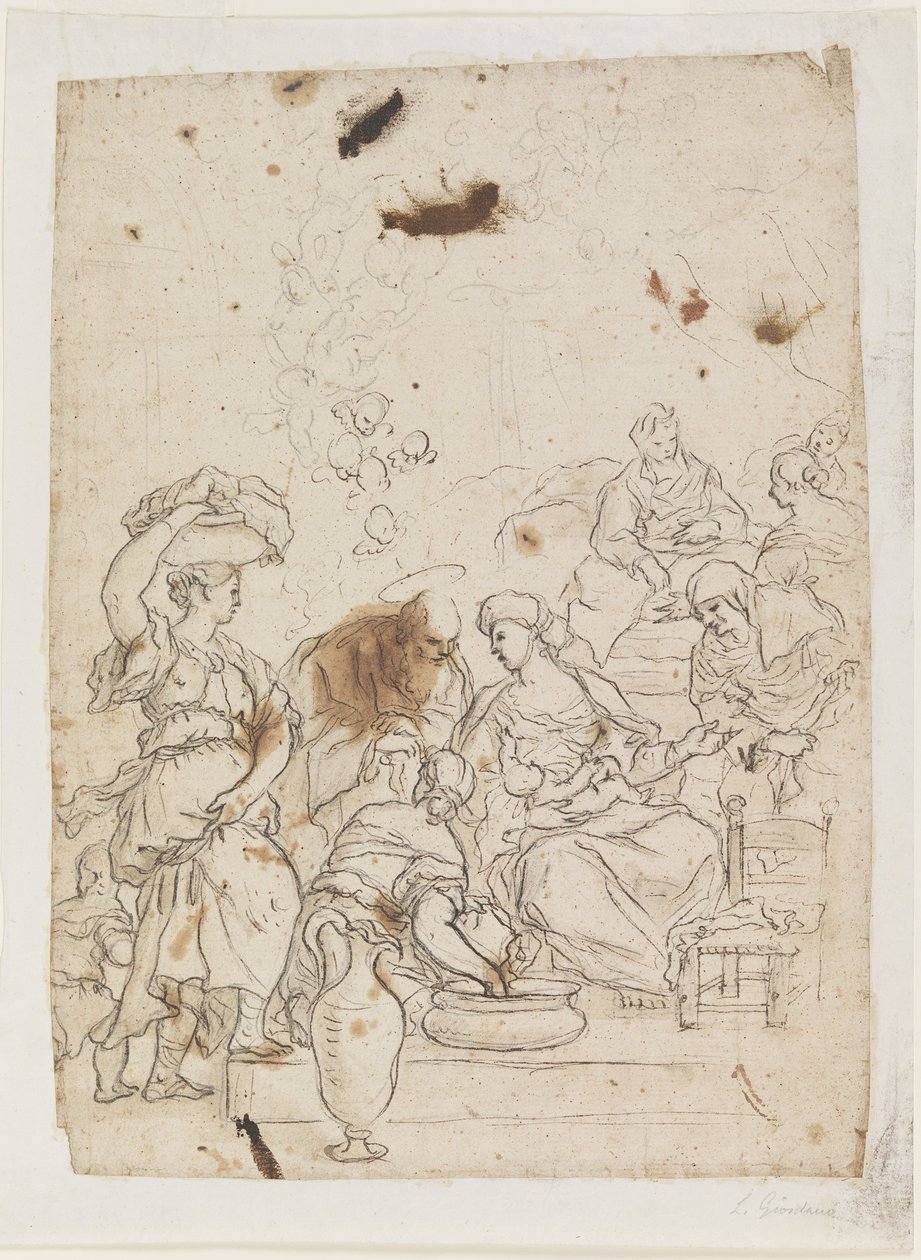 Narození Panny Marie od Luca Giordano
