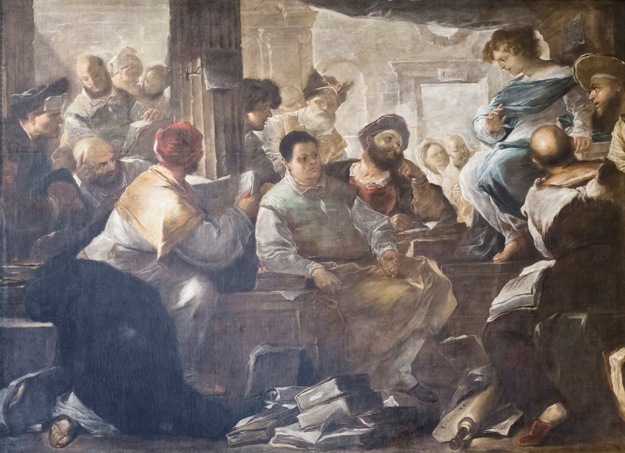 Kristus mezi lékaři od Luca Giordano