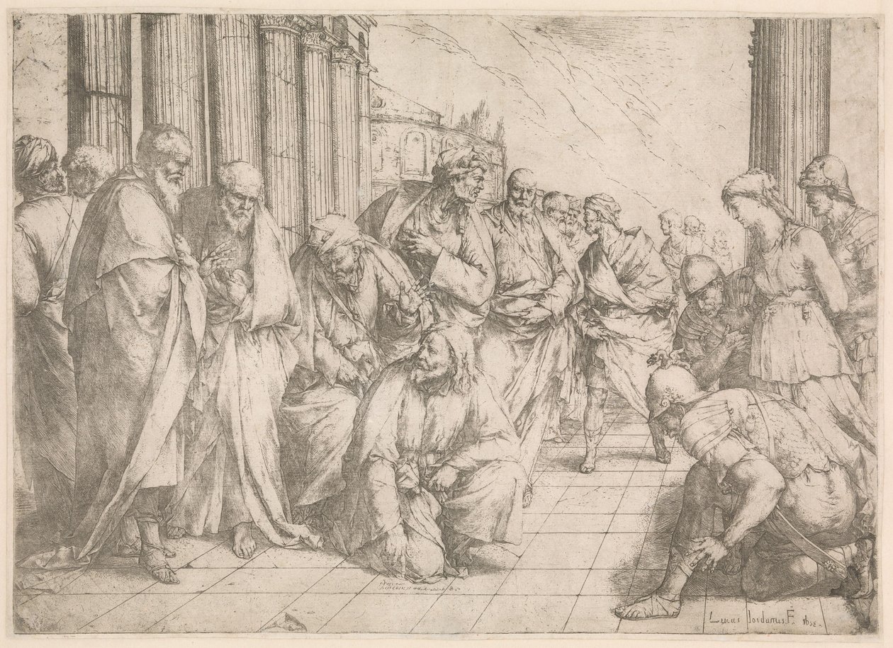 Kristus a žena přistižená v cizoložství Kristus a žena přistižená při cizoložství od Luca Giordano