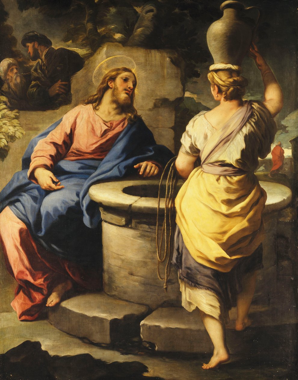 Kristus a žena Samaří u studny, kolem roku 1697 od Luca Giordano
