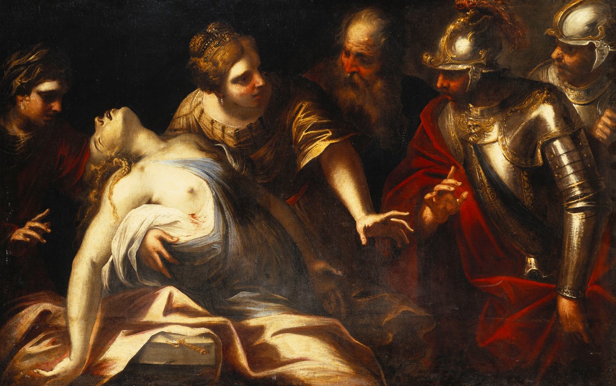 Smrt Lukrécie, od Luca Giordano