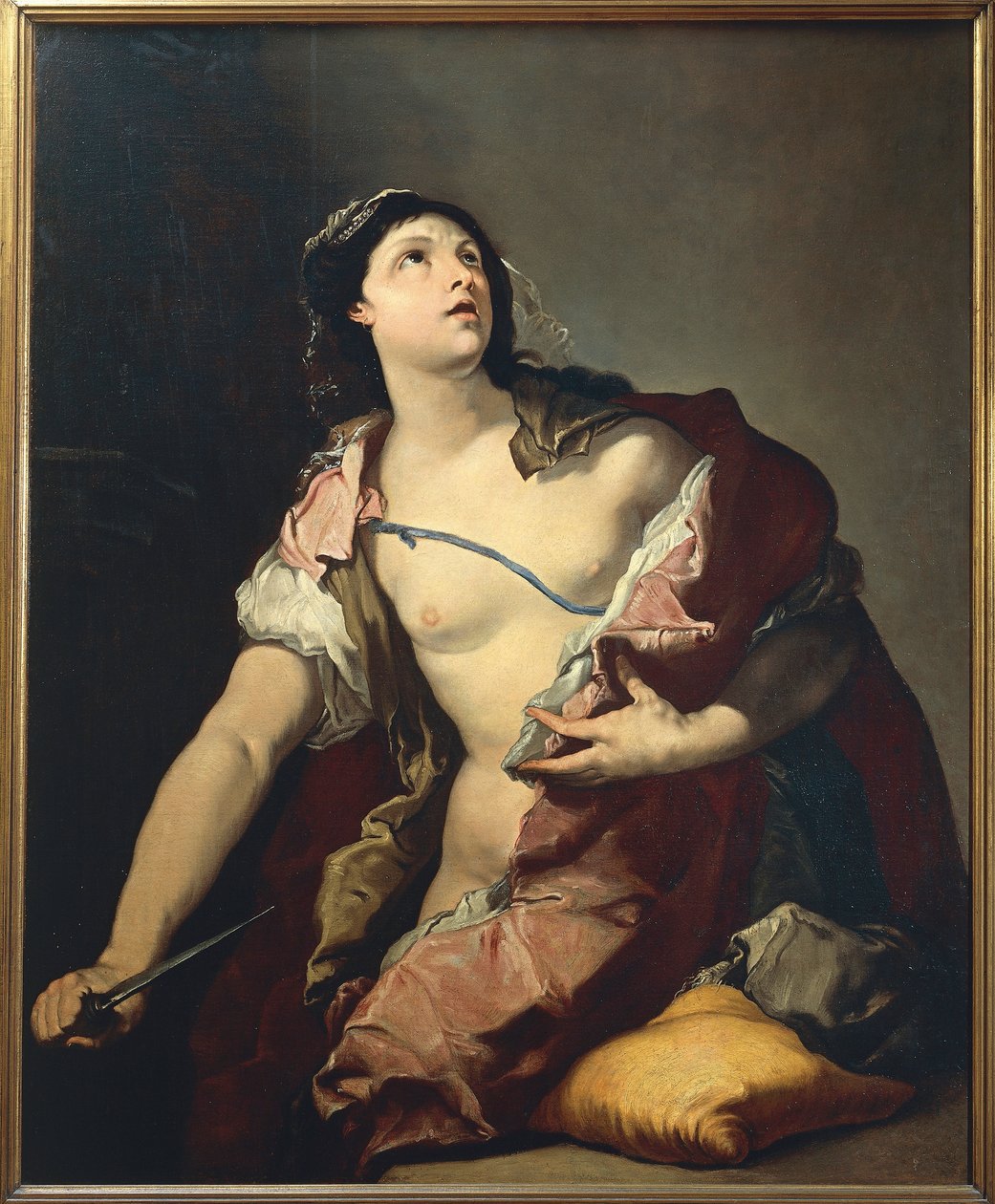 Smrt Lucretie, Luca Giordano, olej na plátně od Luca Giordano