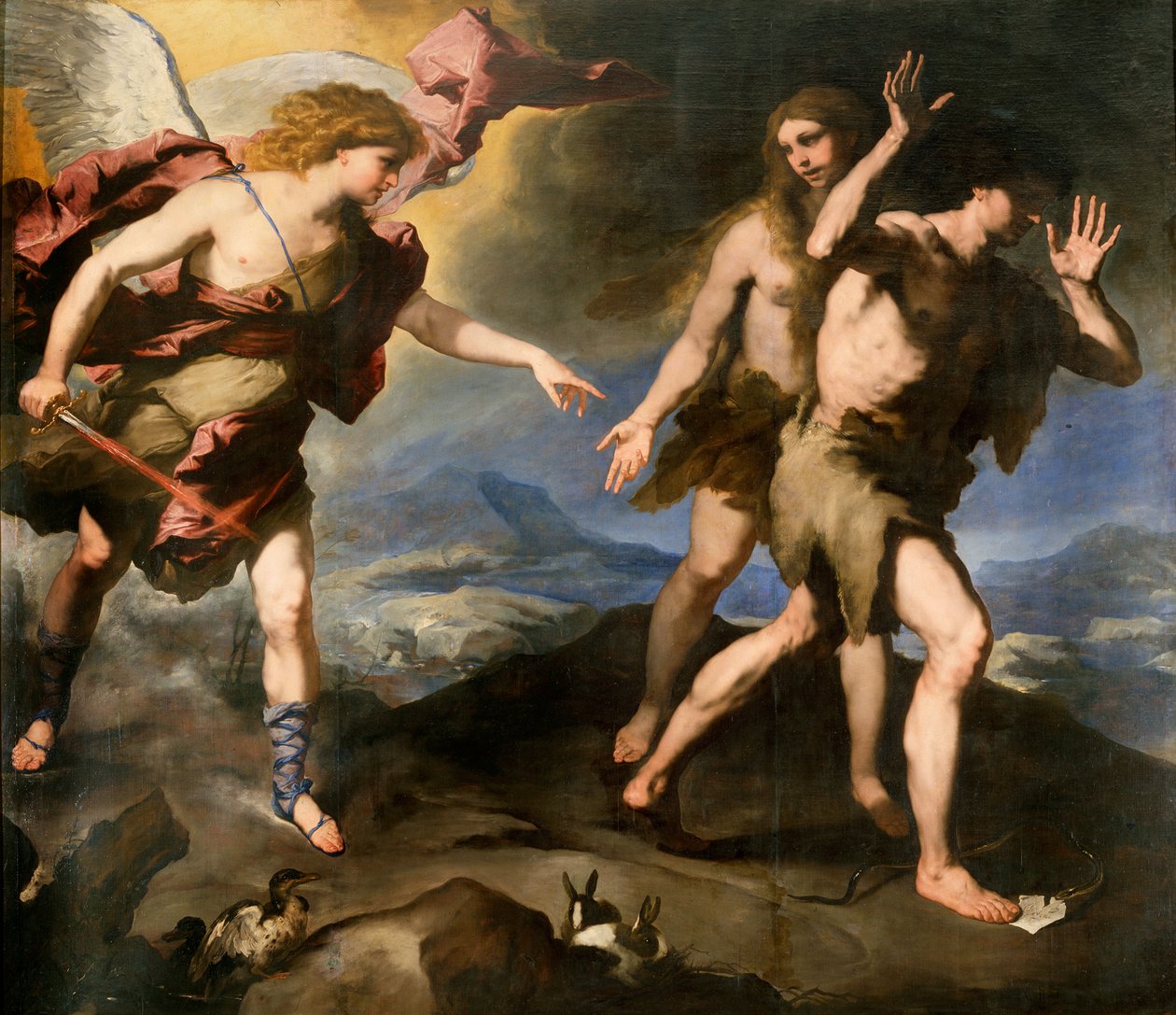 Vyhnání z ráje, druhá polovina 17. století od Luca Giordano