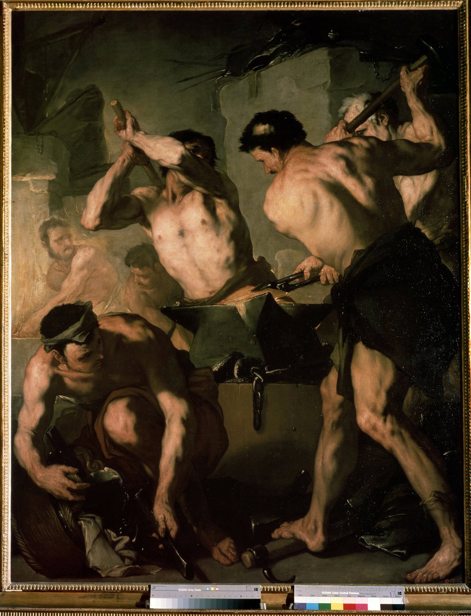""La forge de Vulcan"" (Vulkánská kovárna) Malba Lucy Giordana (1632-1705) 1660 Rozměr 72x102 cm Muzeum Ermitáž, Petrohrad od Luca Giordano