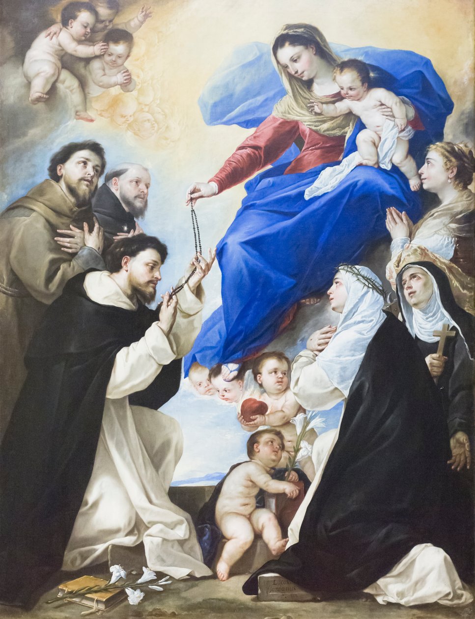 Madona Růžencová od Luca Giordano