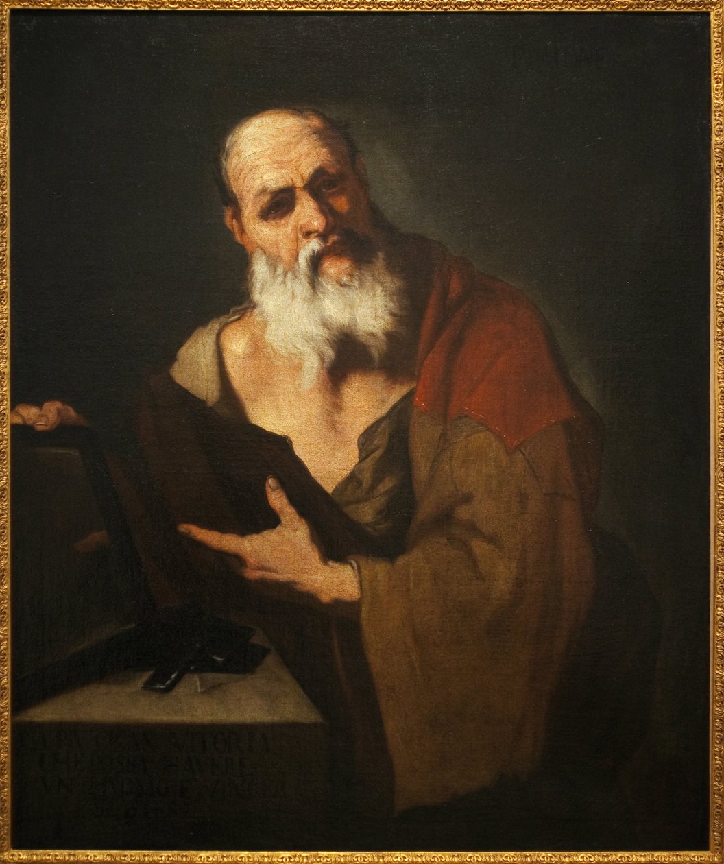 Platón (424-348 př. n. l.). Obraz Lucy Giordana (1634-1705), olej na plátně od Luca Giordano