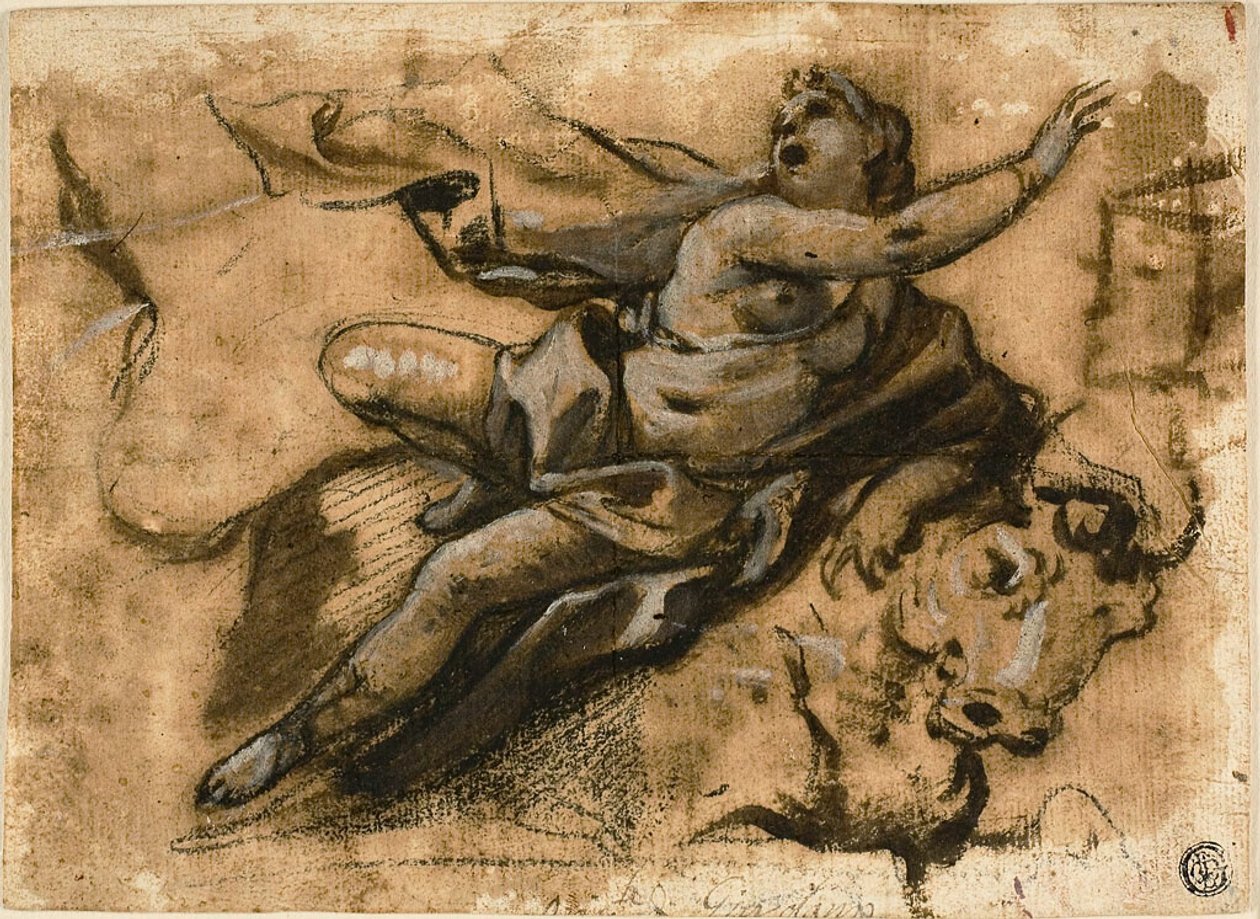 Znásilnění Evropy od Luca Giordano