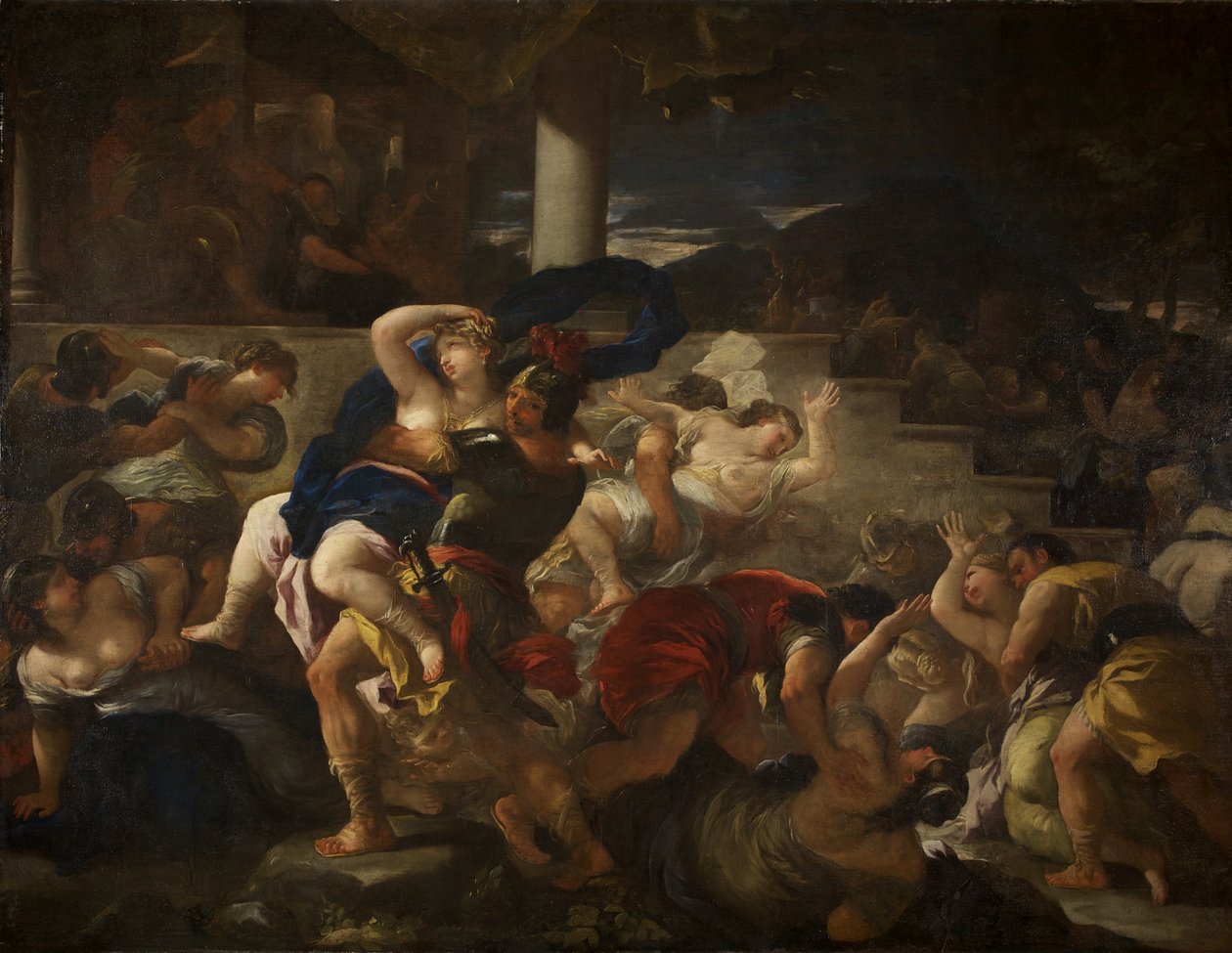 Znásilnění sabinských žen, kolem roku 1675 (olej na plátně) od Luca Giordano