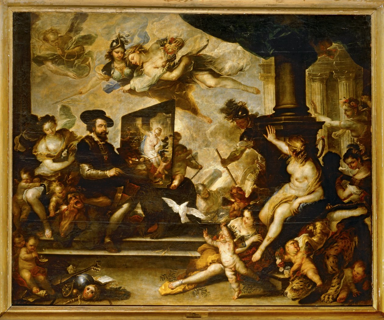 Rubens při malování: (malba na plátně) od Luca Giordano