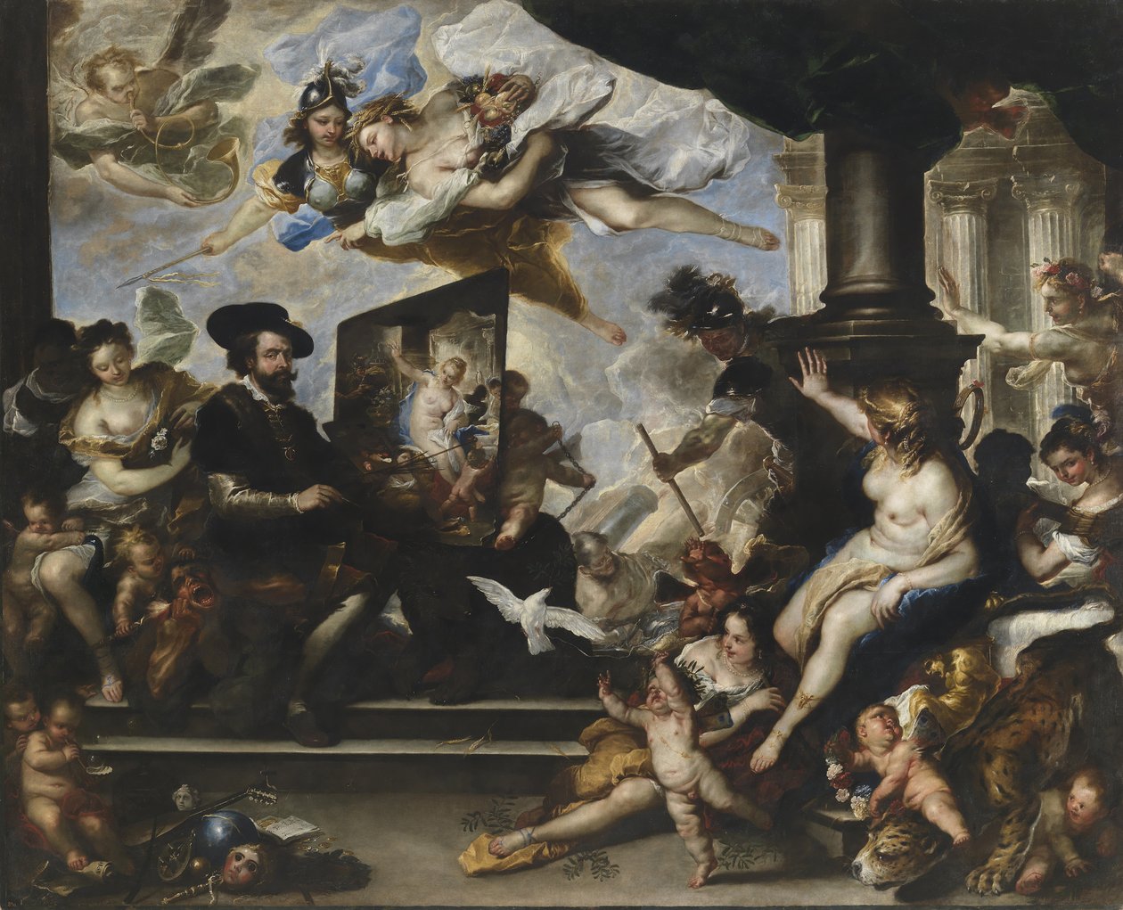 Rubens maluje Alegorii míru od Luca Giordano