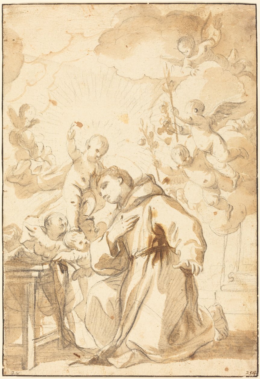 Svatý Antonín Paduánský od Luca Giordano