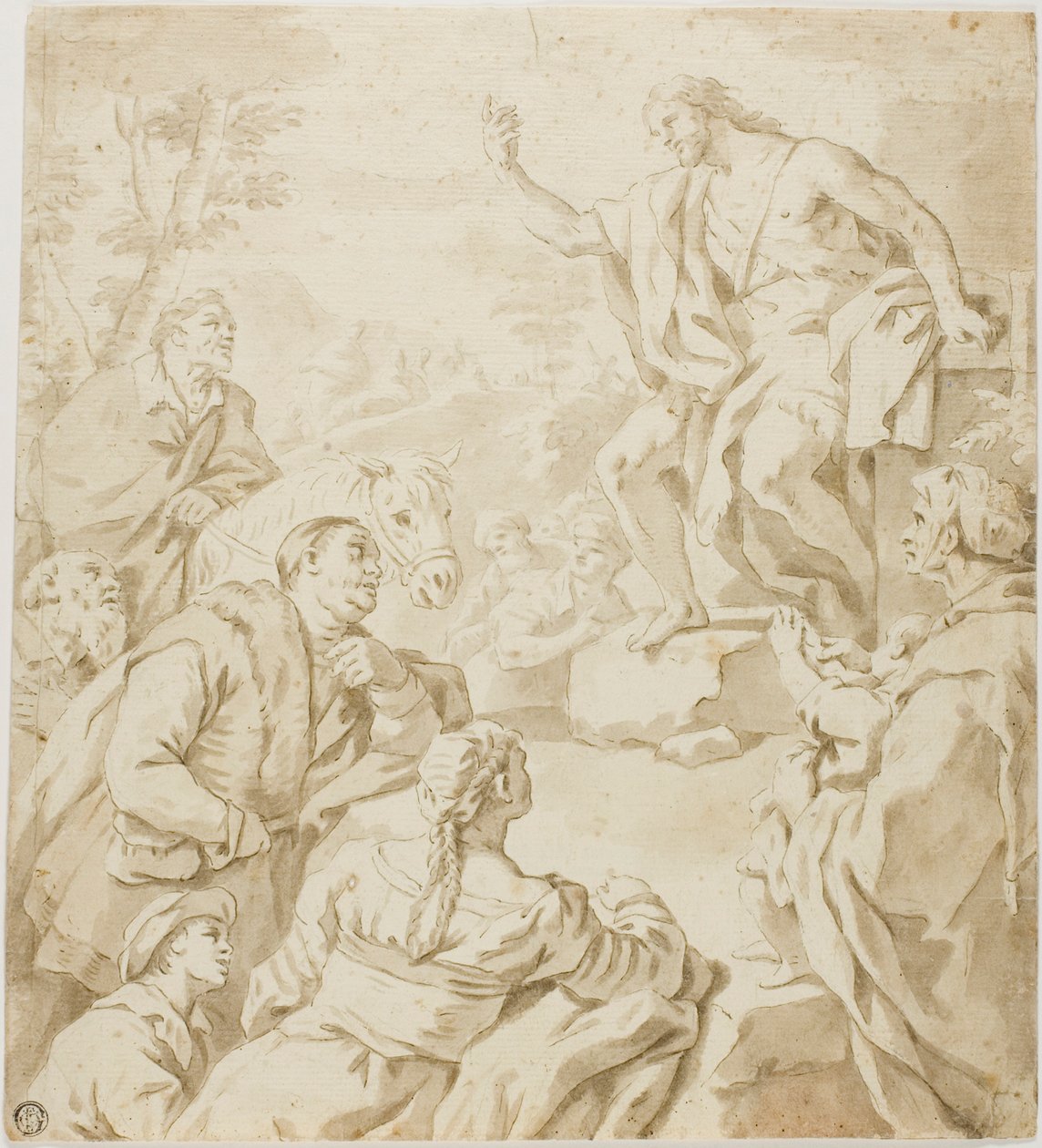 Kázání svatého Jana Křtitele od Luca Giordano