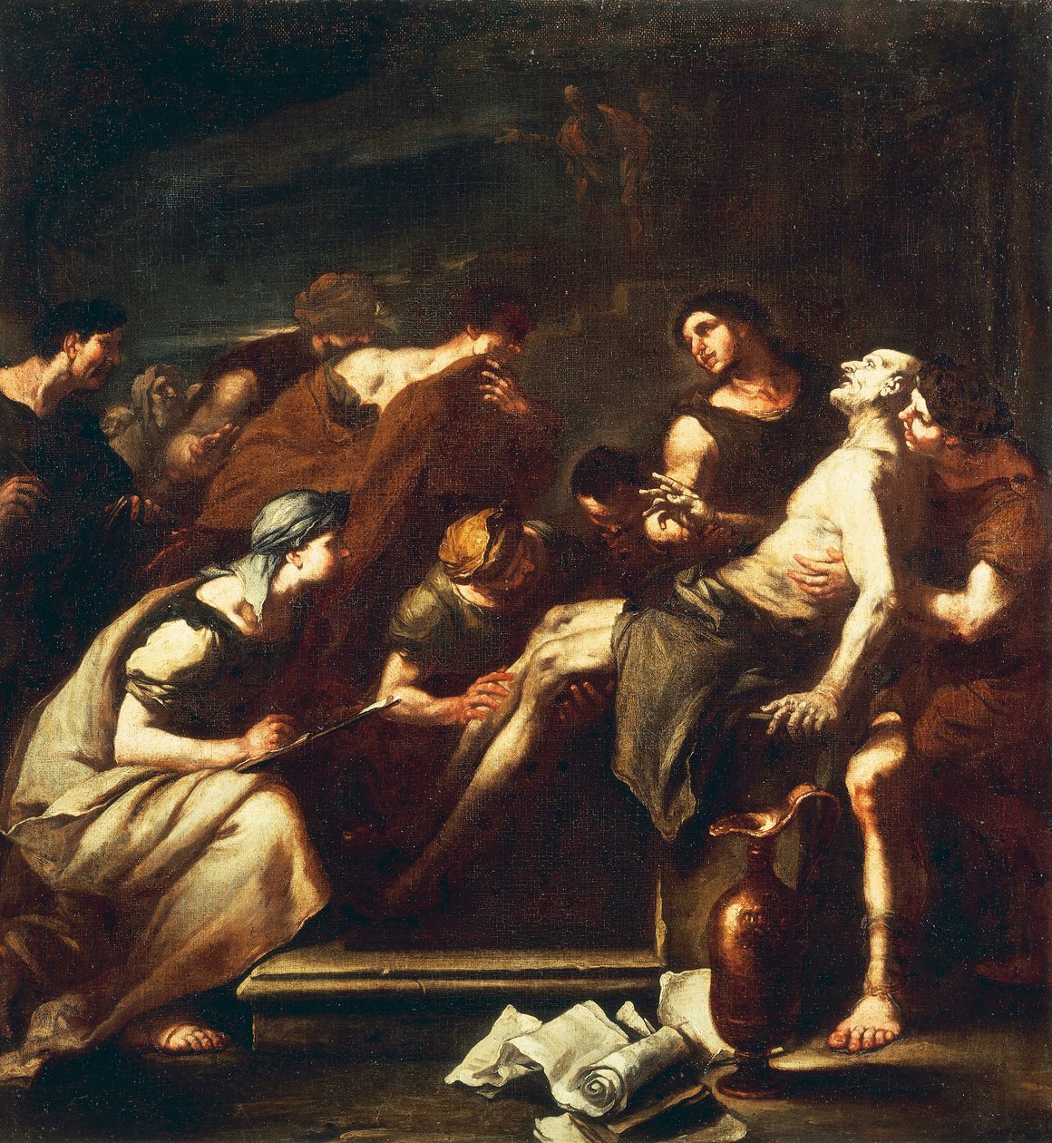Seneca Dying, Luca Giordano, olej na plátně od Luca Giordano