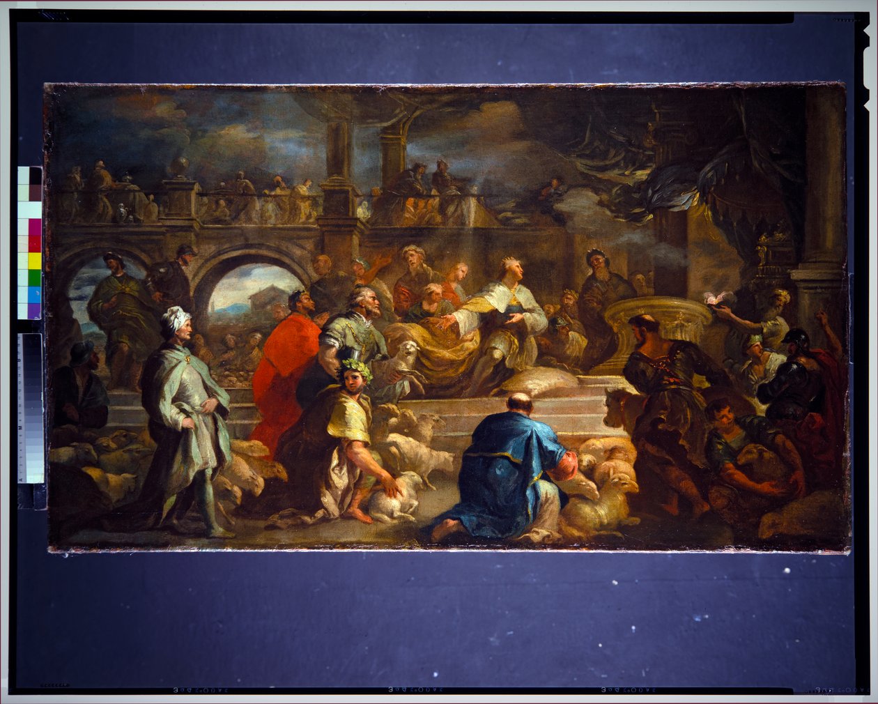 Šalamoun se obětuje (plátno) od Luca Giordano
