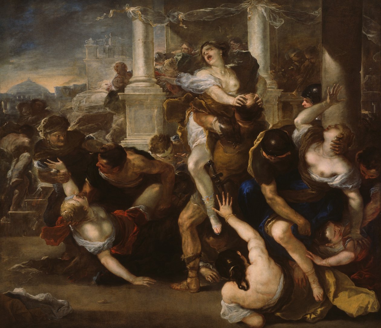 Únos sabinských žen od Luca Giordano