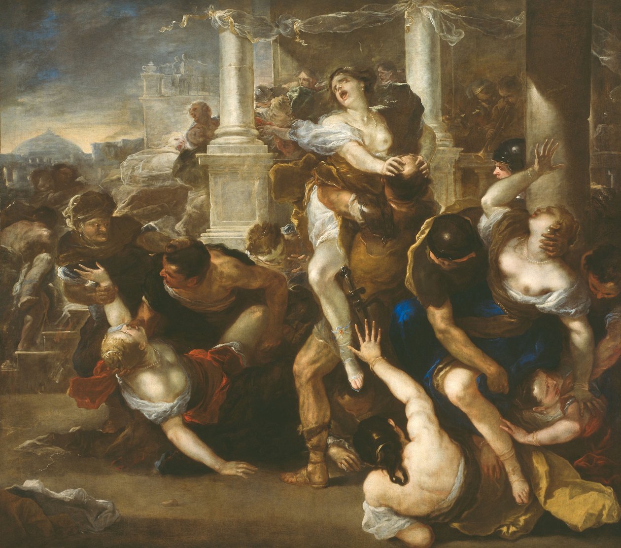 Únos sabinských žen od Luca Giordano
