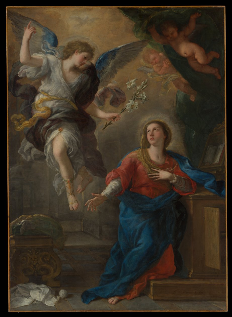 Zvěstování od Luca Giordano