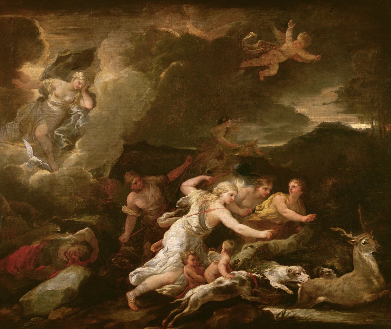 Hon na Dianu od Luca Giordano