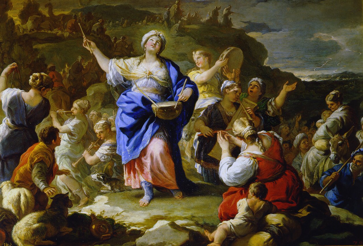 Píseň prorokyně Miriam, 1687 od Luca Giordano
