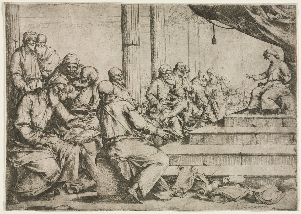 Mladý Kristus vyučující v chrámu, c. 1653. od Luca Giordano
