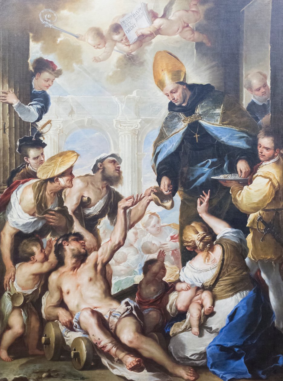 Almužna svatého Tomáše z Villanovy od Luca Giordano