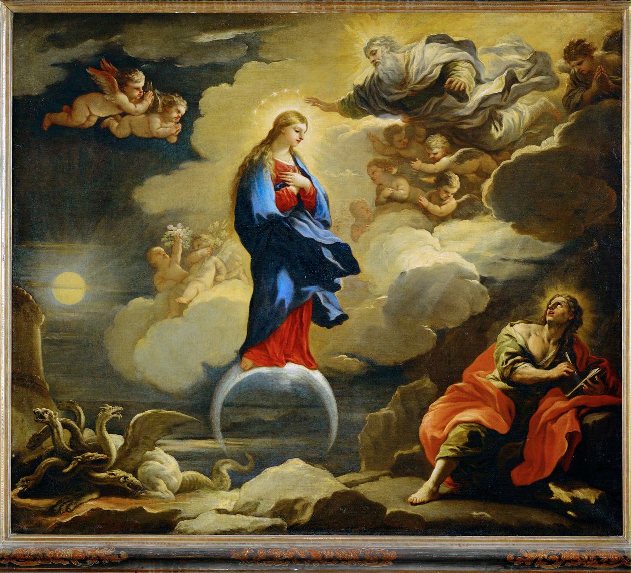 Vidění svatého Jana Božského ... (malba na plátně) od Luca Giordano
