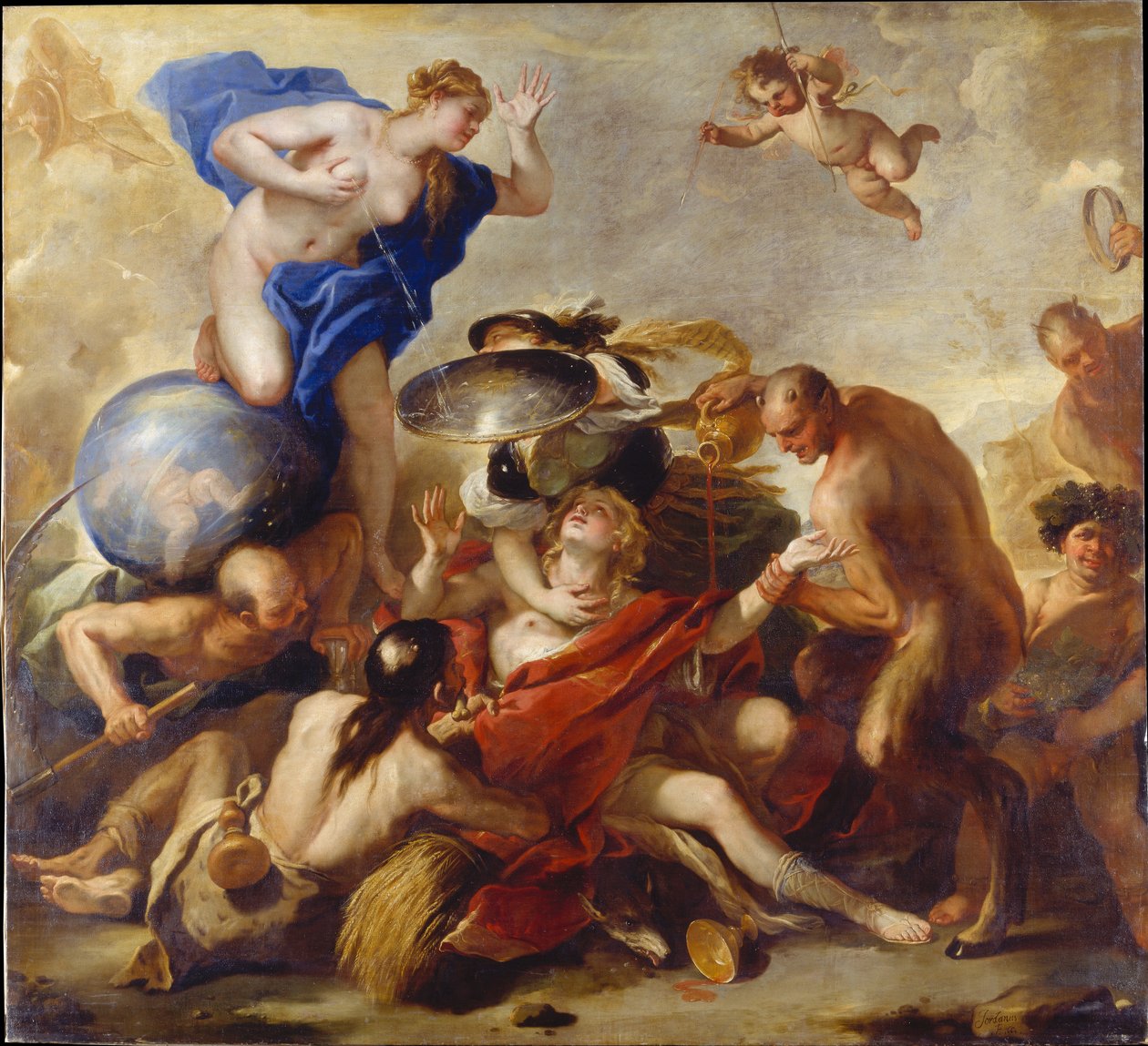 Jugend von den Lastern versucht od Luca Giordano