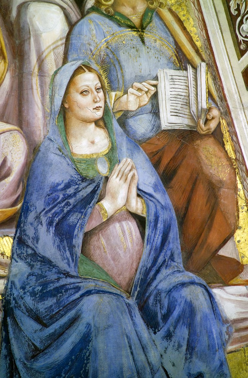 Apoštolové, detail Panny od Luca Signorelli