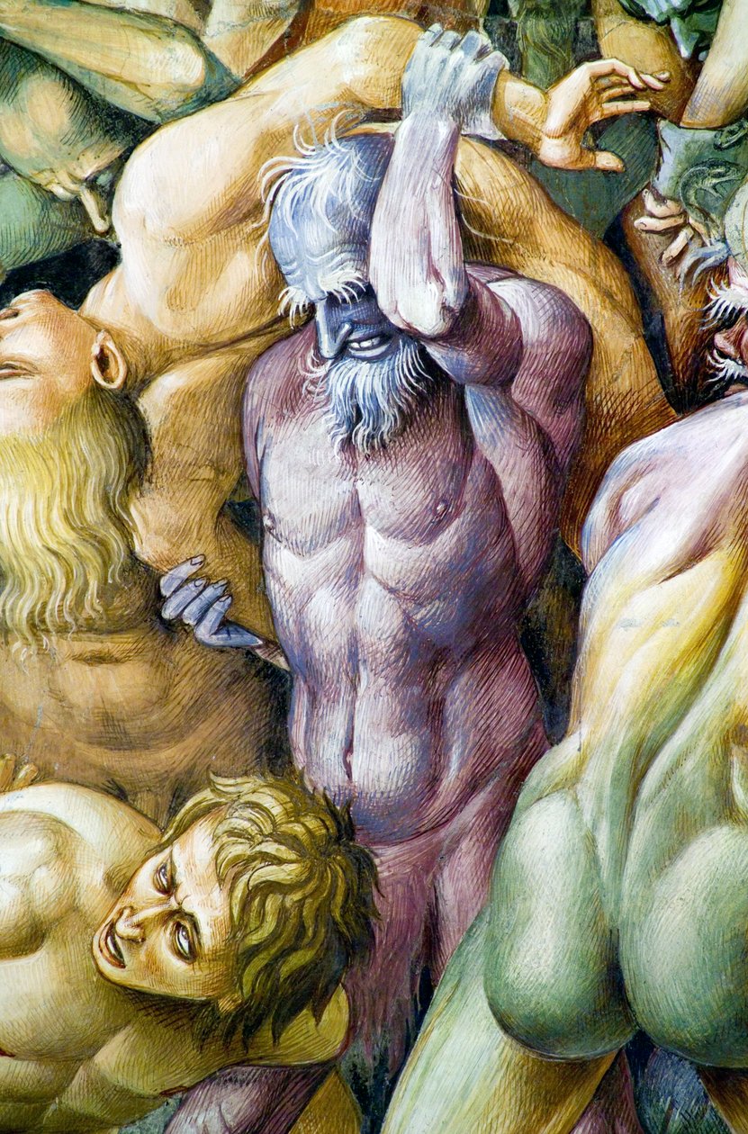 Zatraceni v pekle, z cyklu fresek Poslední soud od Luca Signorelli