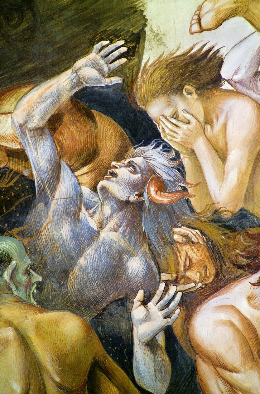 Zatraceni v pekle, z cyklu fresek Poslední soud od Luca Signorelli