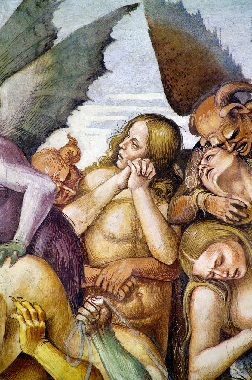 Zatraceni v pekle, z cyklu fresek Poslední soud od Luca Signorelli