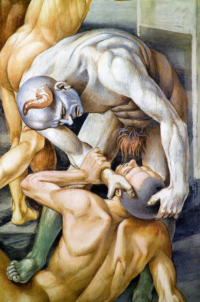 Zatraceni v pekle, z cyklu fresek Poslední soud od Luca Signorelli