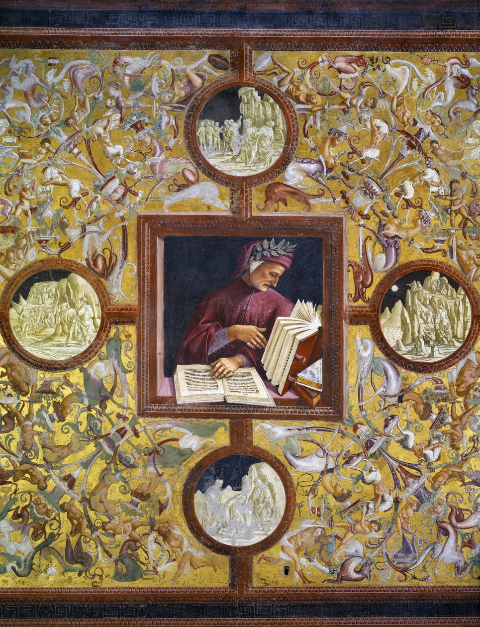 Dante Alighieri, portrét z cyklu Illustrious people od Luca Signorelli